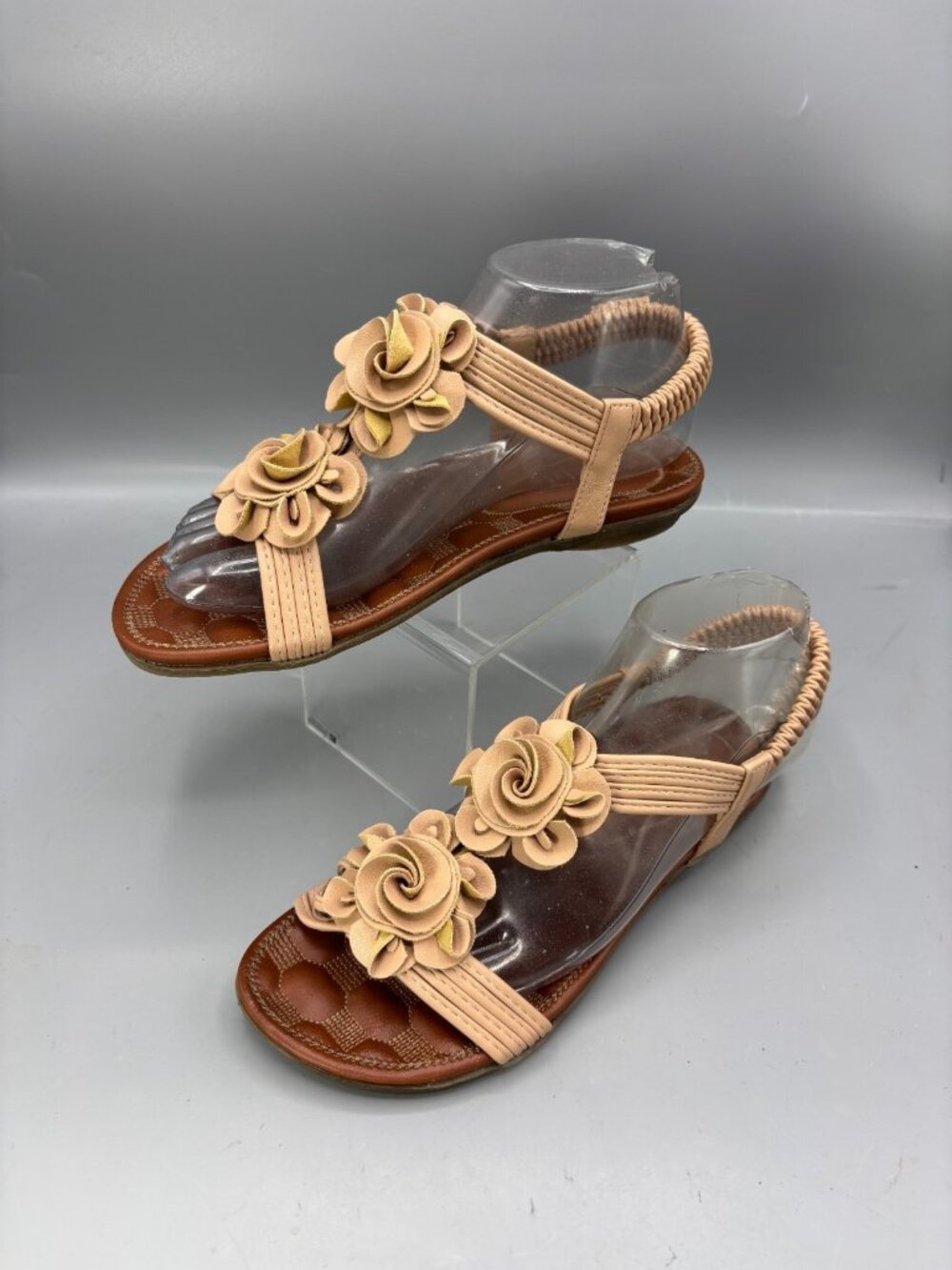 Patrizia by Spring Step Nectarine Sandals Womens 6.5-7 Light Pink Floral Casual